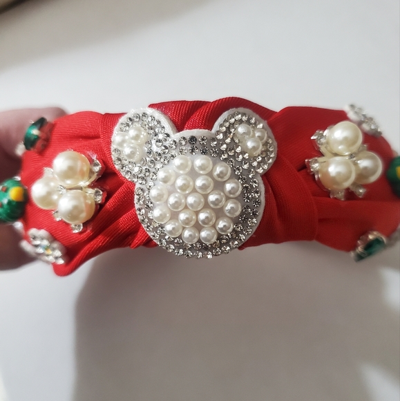 Mickey headband bling Christmas Rhinestones snowflake handmade crystals tree - Picture 12 of 16